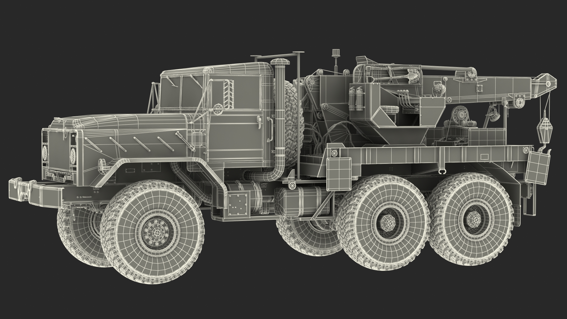M939 Military Wrecker Green 3D