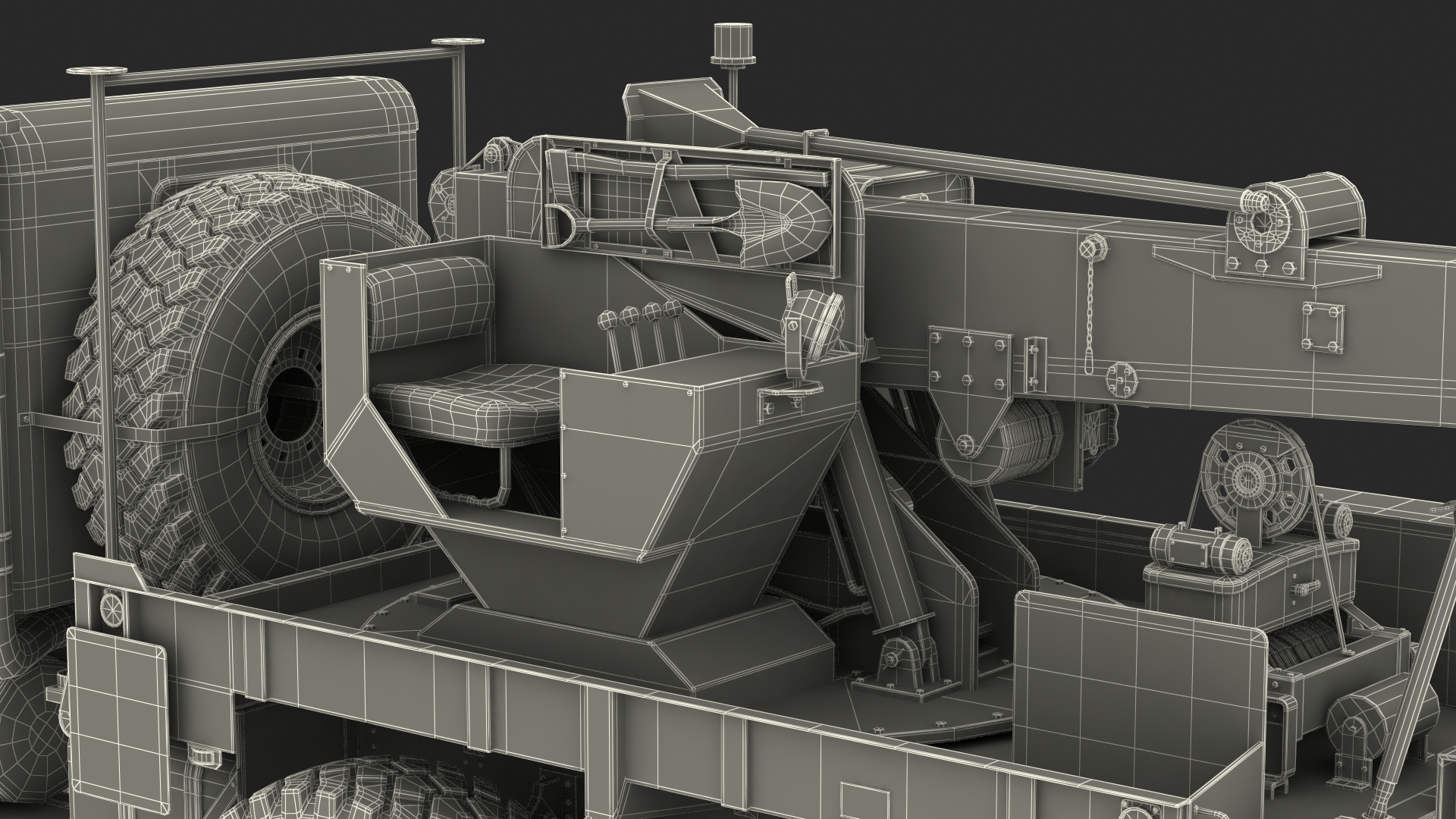 M939 Military Wrecker Green 3D