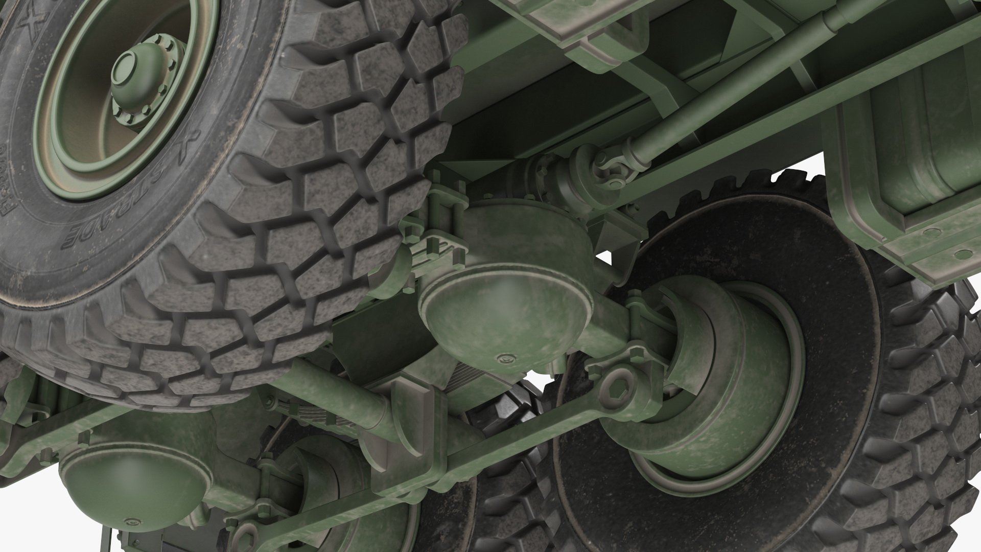 M939 Military Wrecker Green 3D