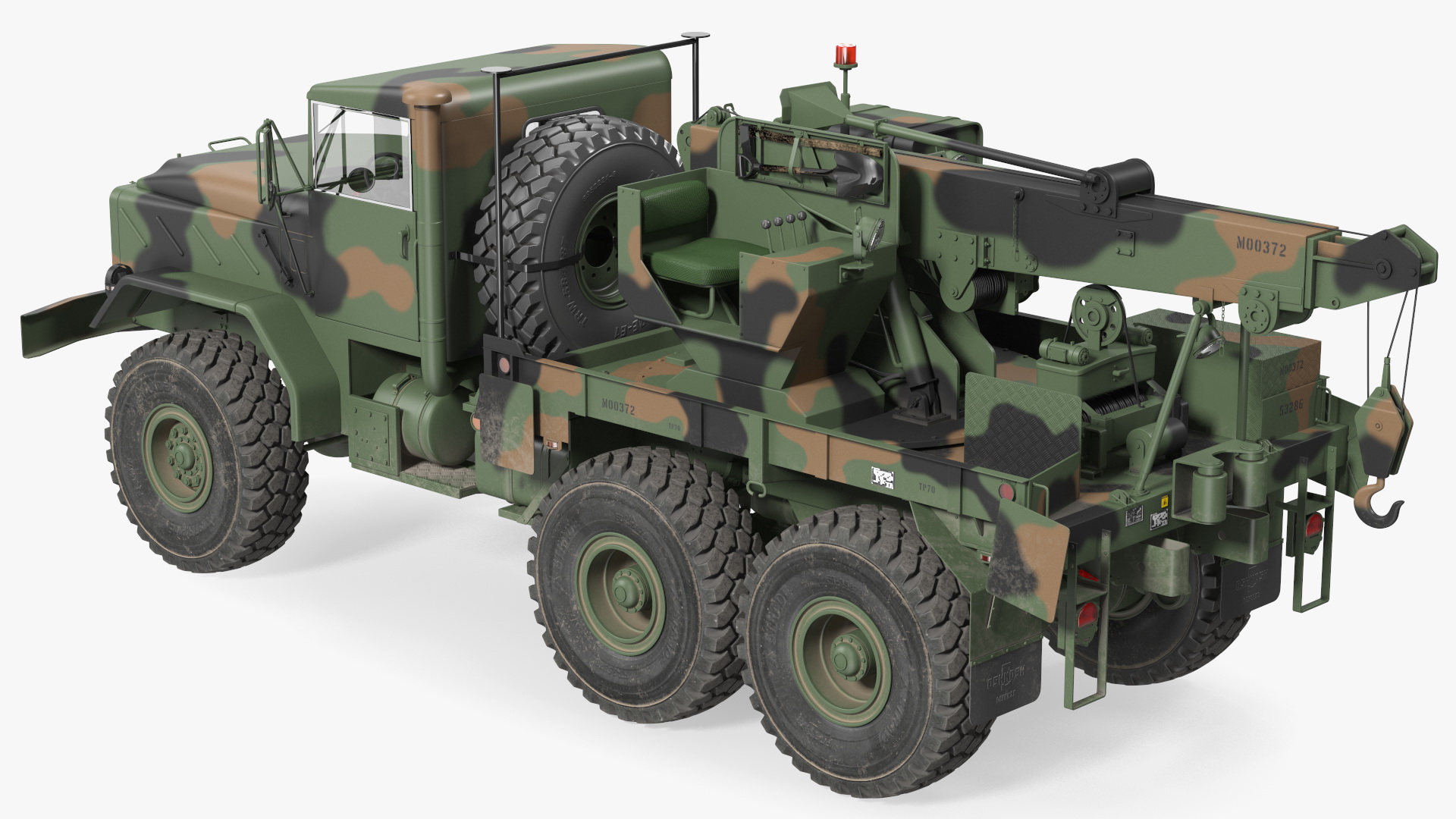 M939 Military Wrecker Green 3D