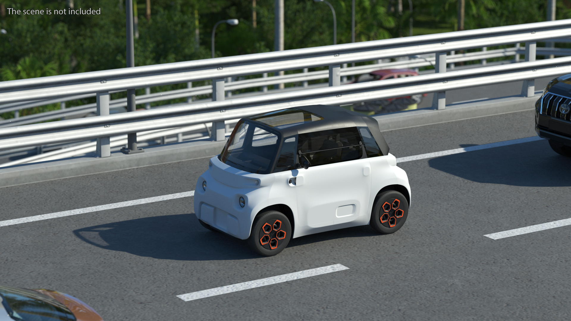 3D Urban Electric Scooter Simple Interior model