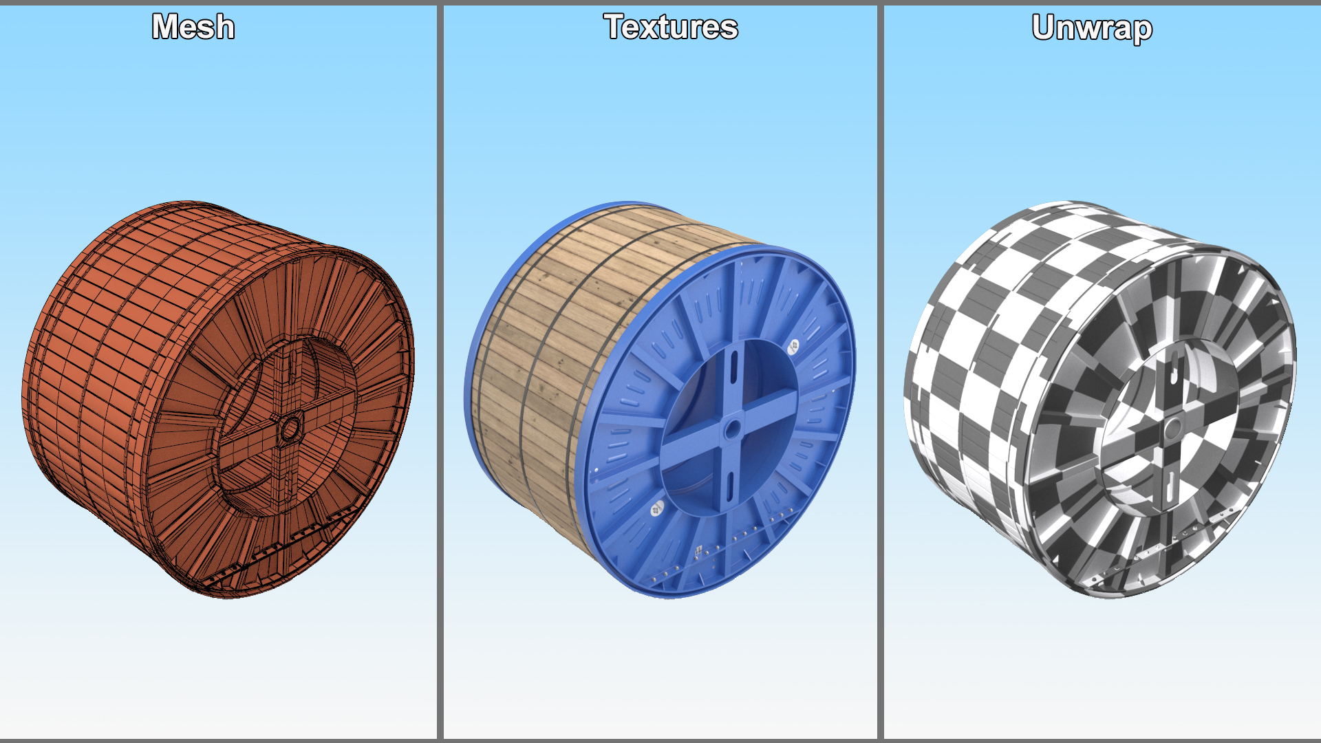 3D Steel Cable Drum