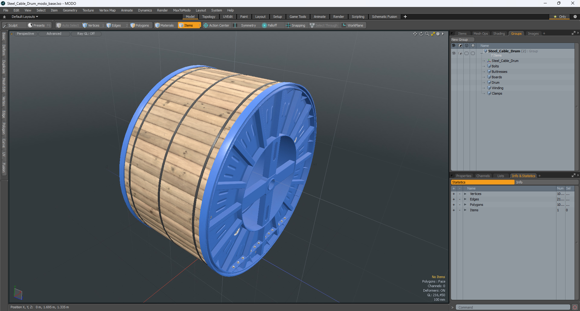 3D Steel Cable Drum