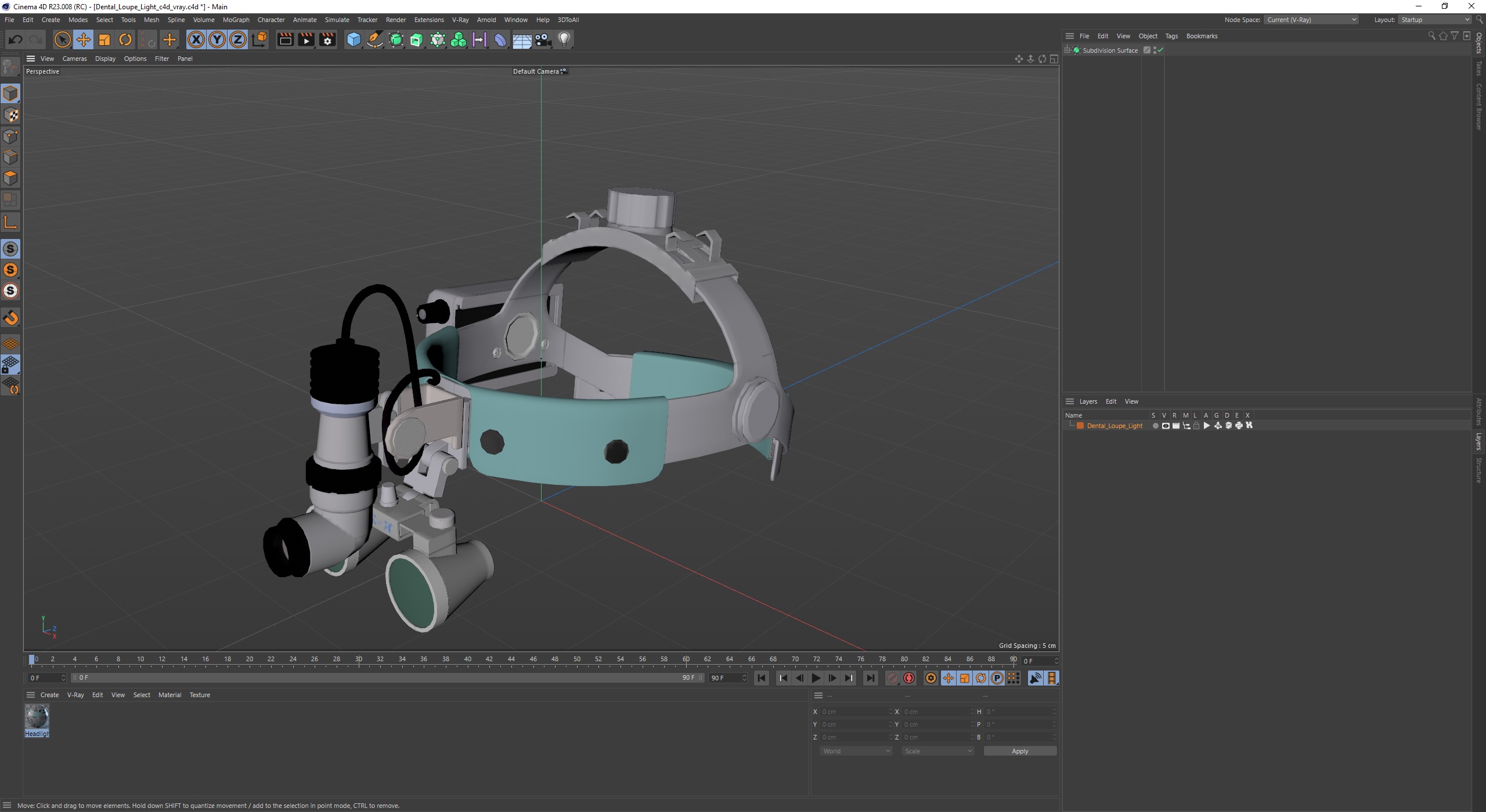 3D Dental Loupe Light model