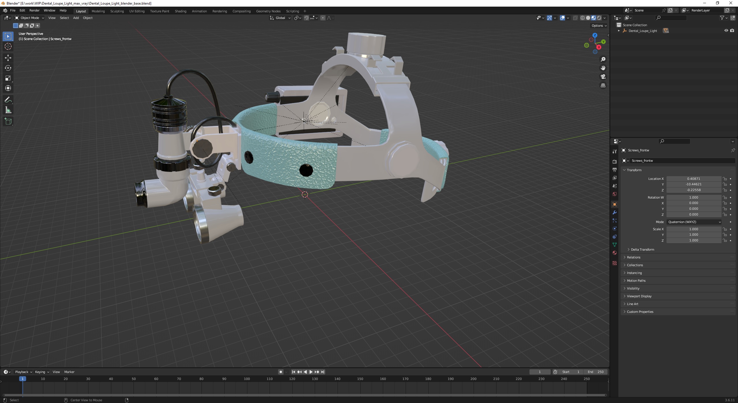 3D Dental Loupe Light model