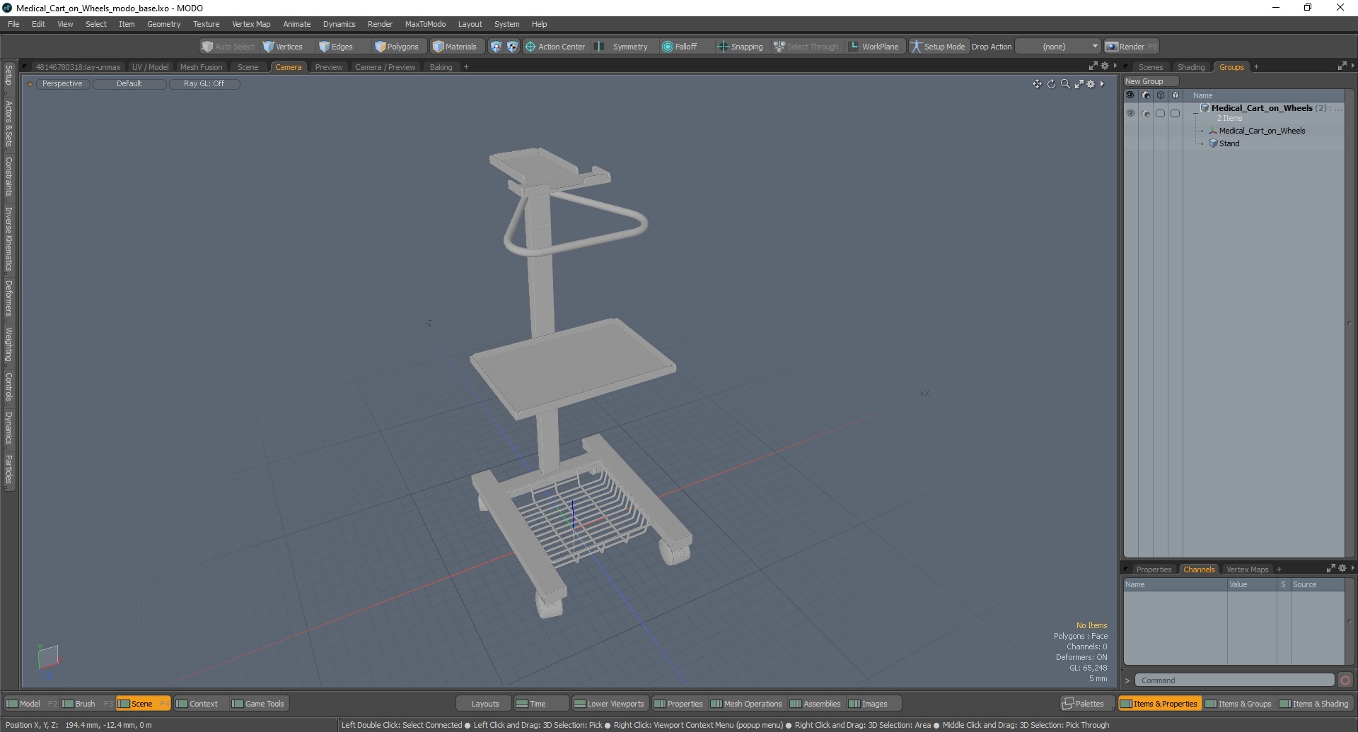 Medical Cart on Wheels 3D