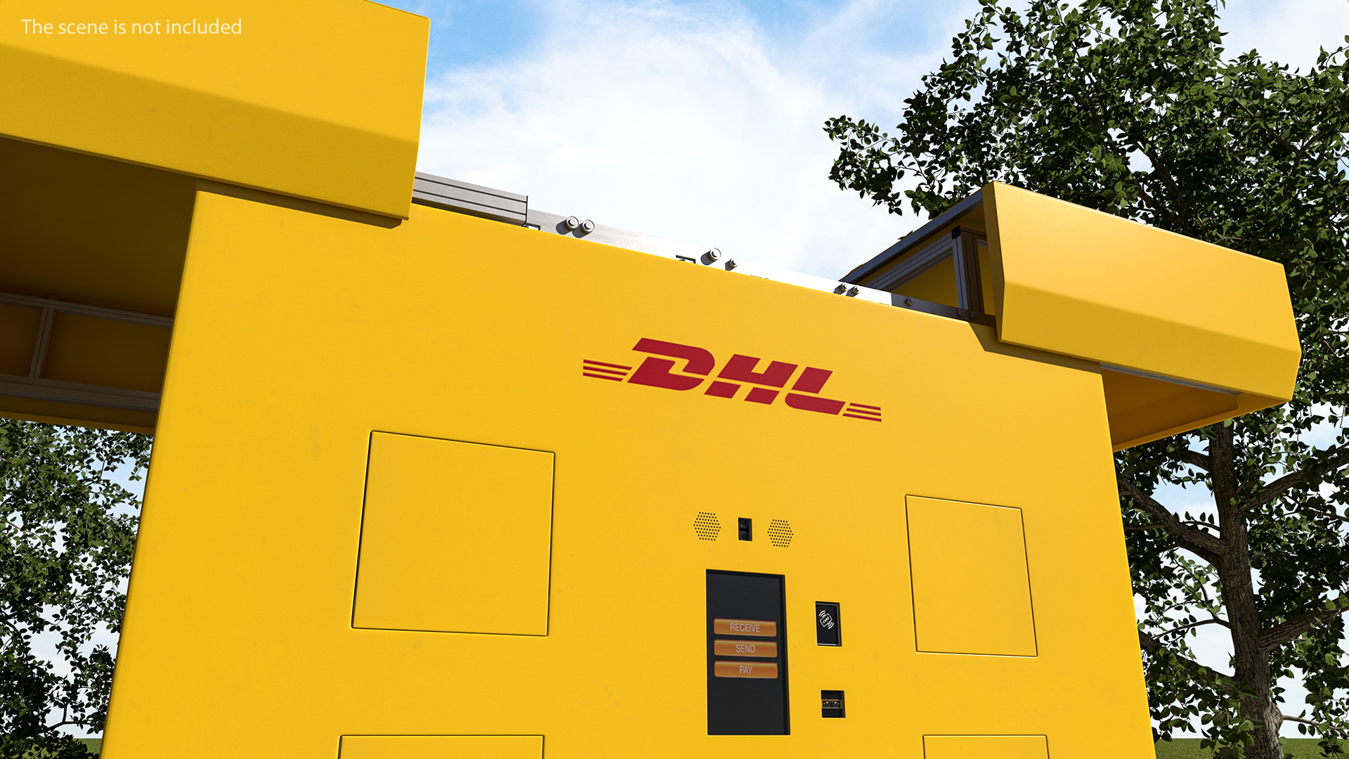 DHL Express Delivery Drone Station 3D model