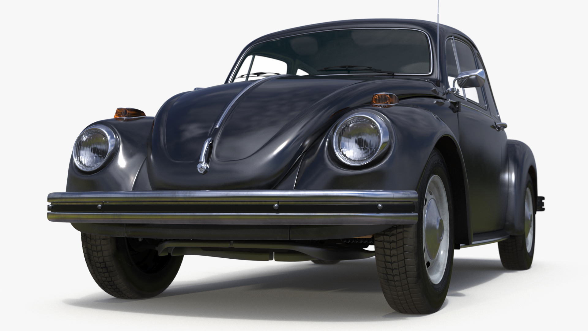 3D Vintage Volkswagen Beetle Simple Interior