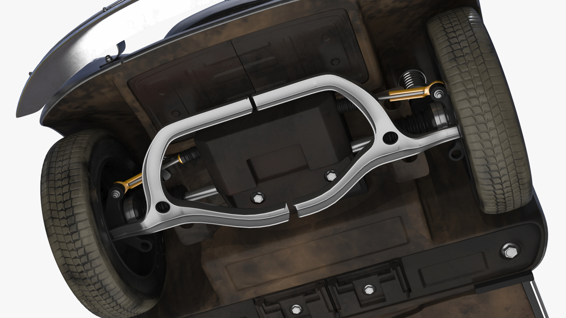 3D Vintage Volkswagen Beetle Simple Interior