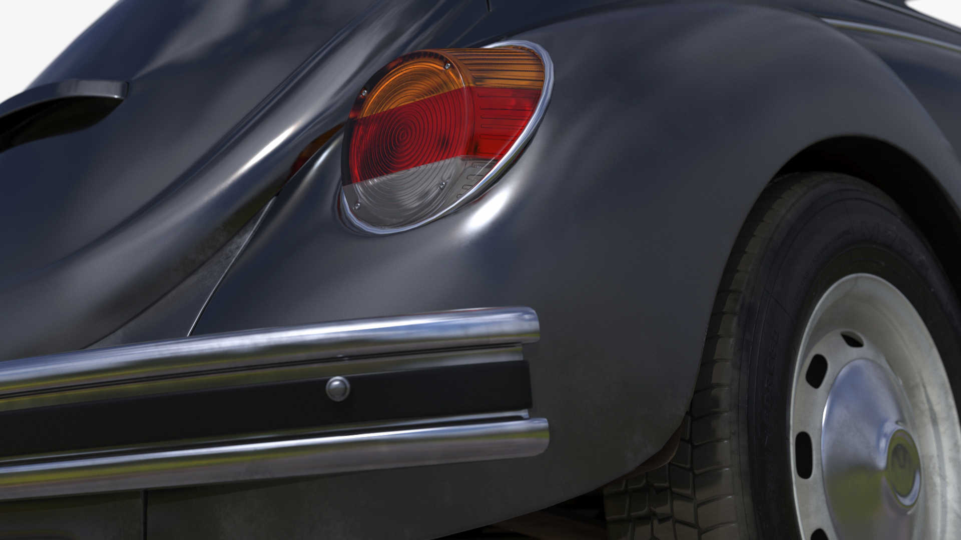 3D Vintage Volkswagen Beetle Simple Interior