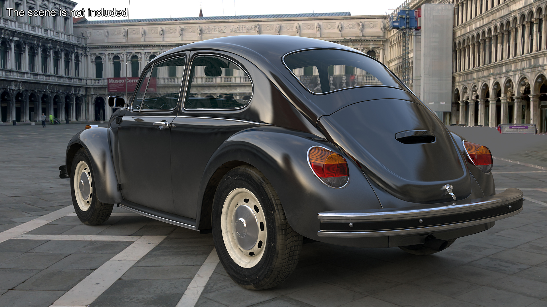 3D Vintage Volkswagen Beetle Simple Interior