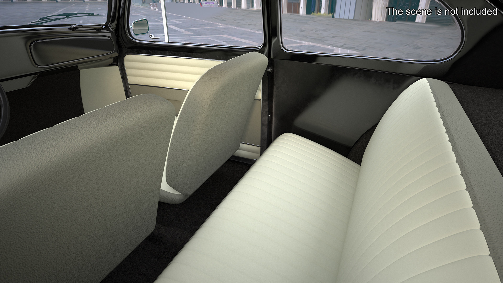 3D Vintage Volkswagen Beetle Simple Interior