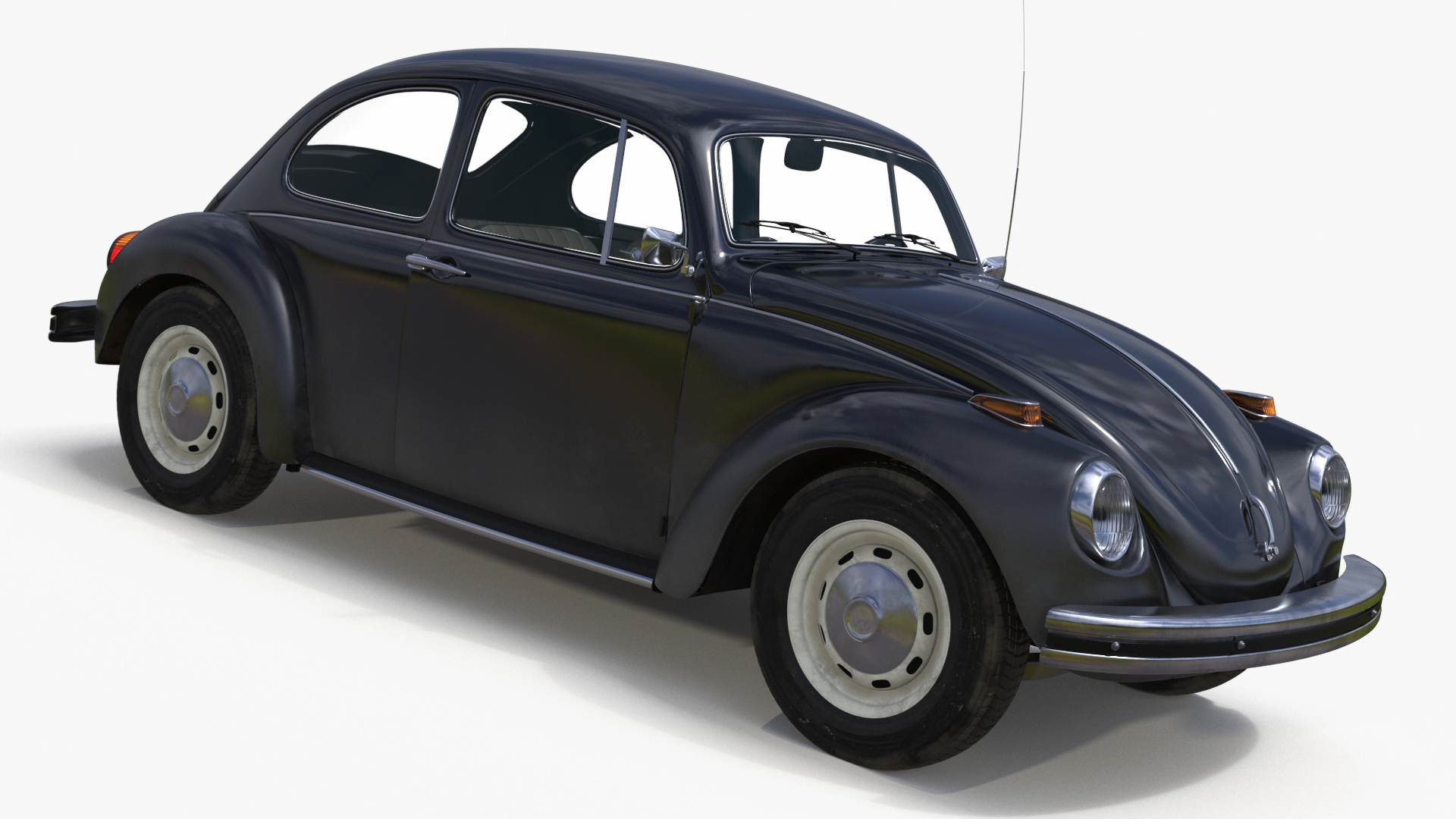 3D Vintage Volkswagen Beetle Simple Interior