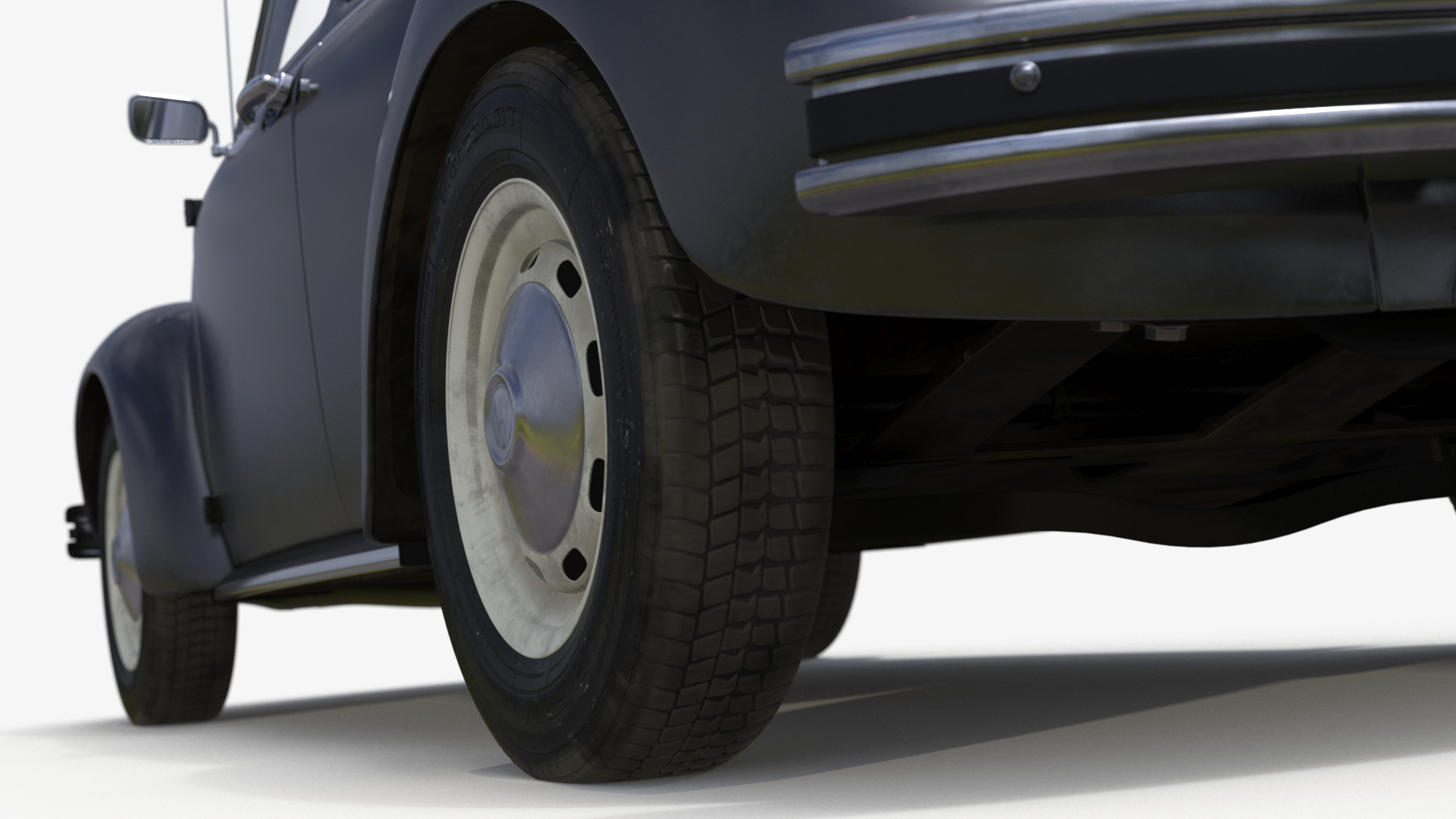 3D Vintage Volkswagen Beetle Simple Interior