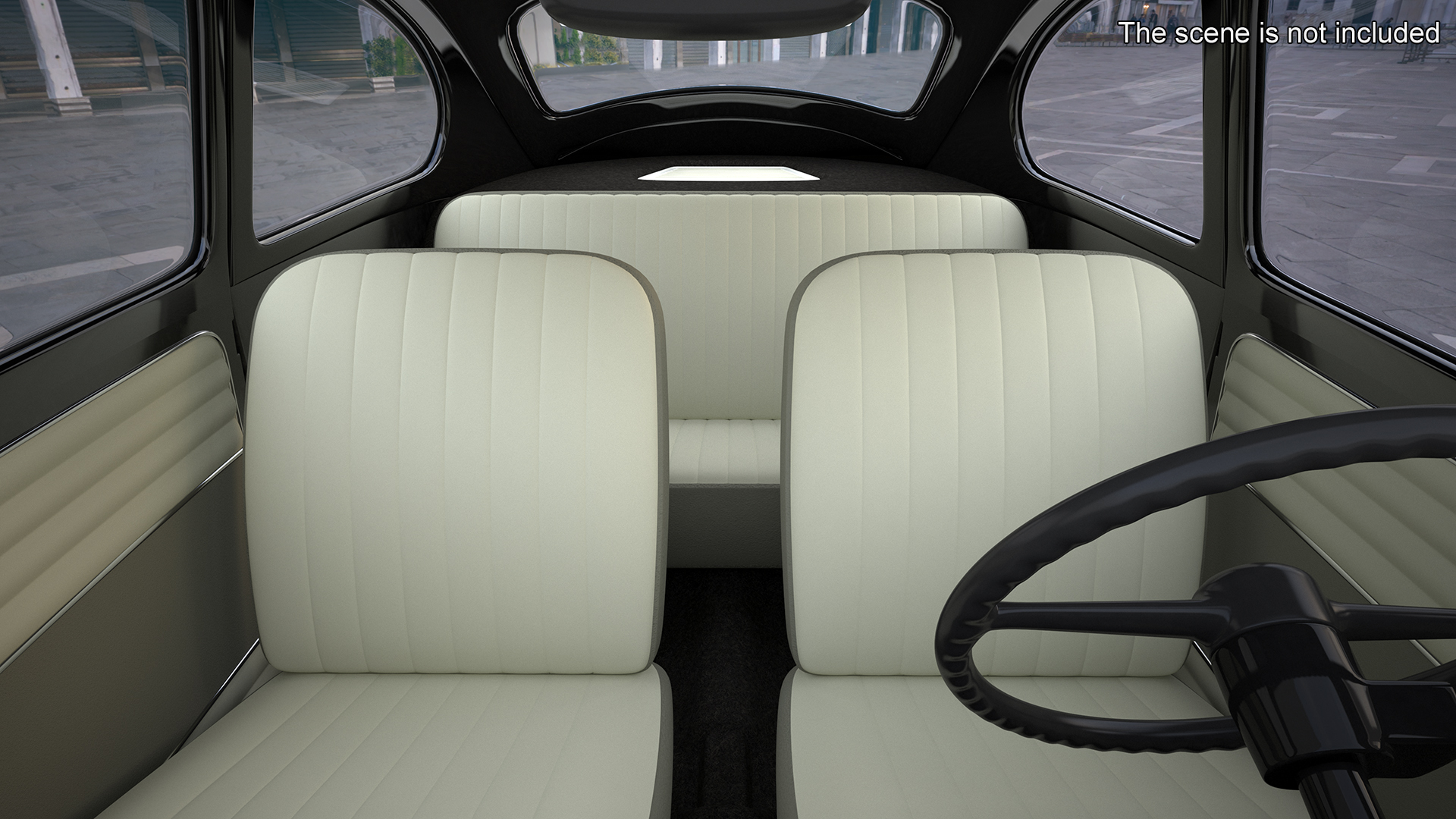 3D Vintage Volkswagen Beetle Simple Interior