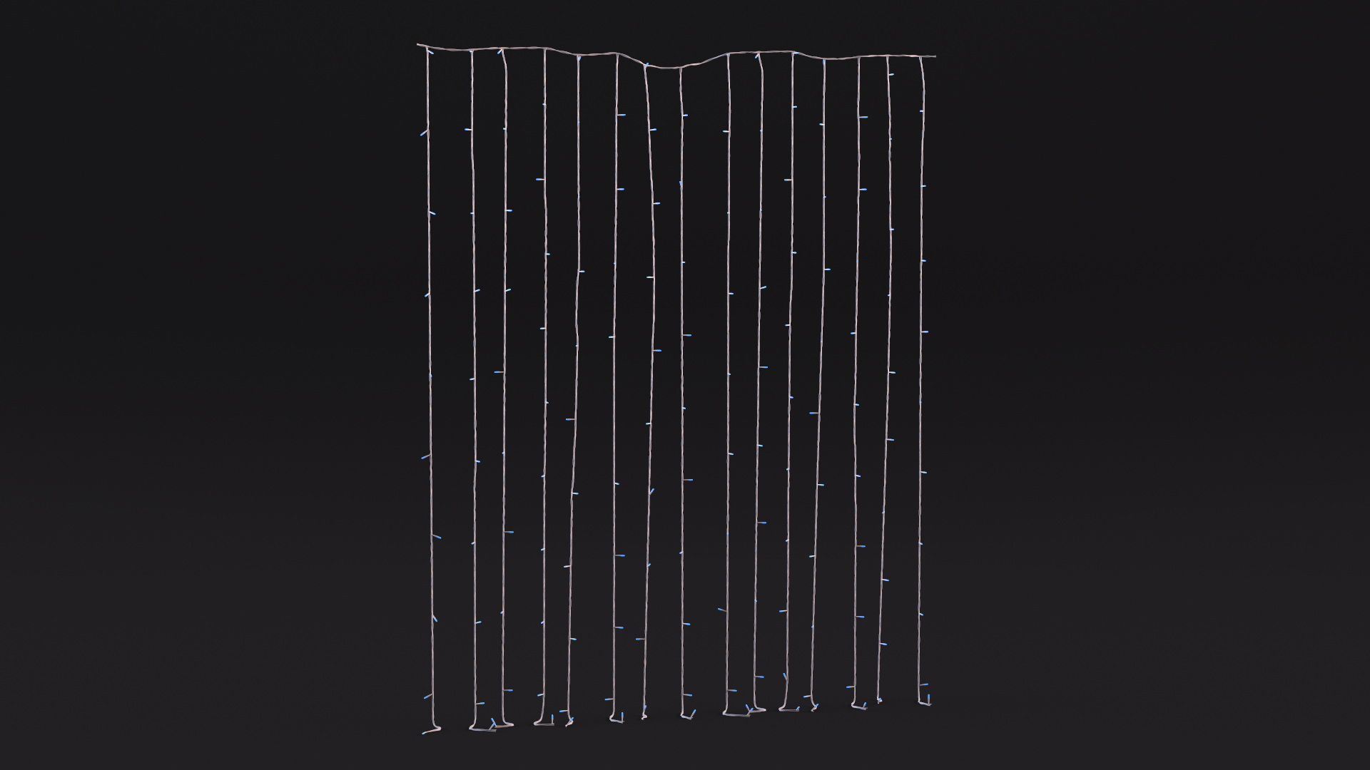 String LED Lights Blue 3D