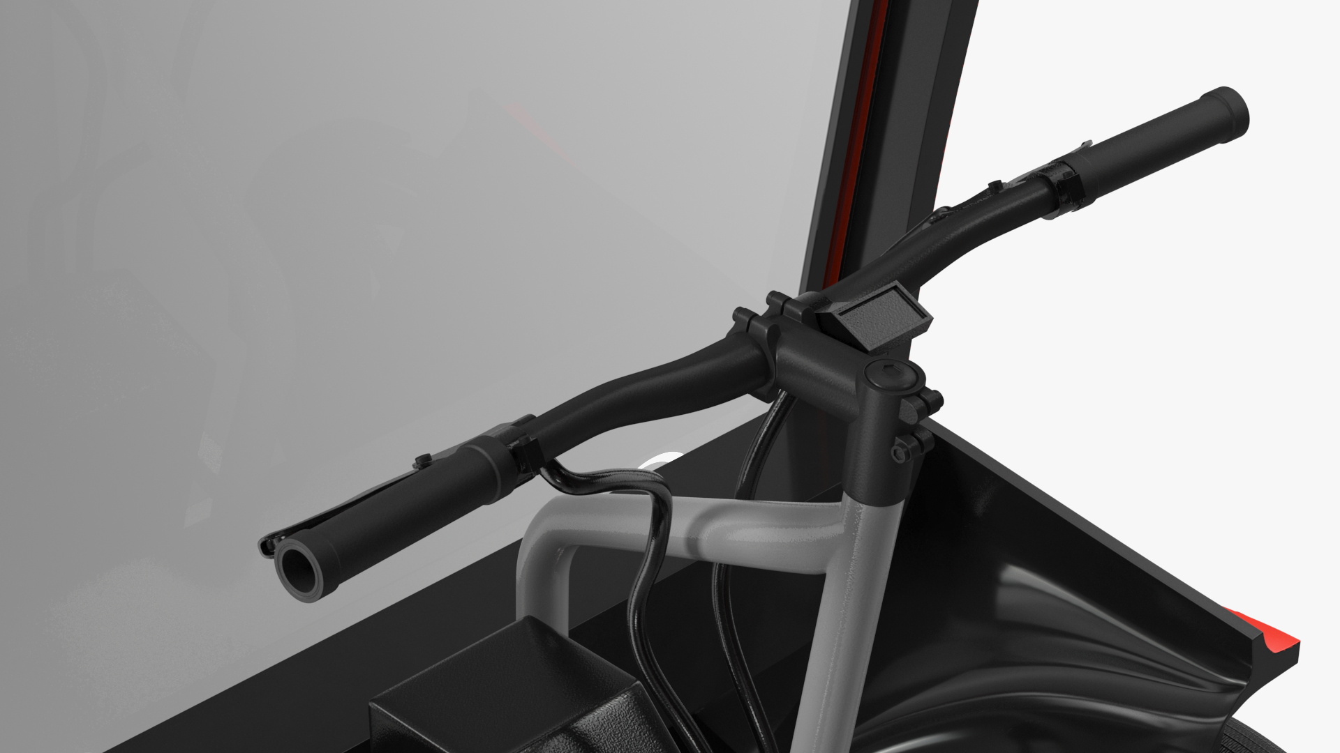 Electric Delivery Bike Red Rigged for Maya 3D