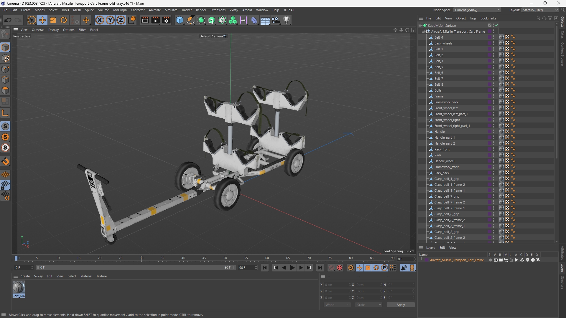 Aircraft Missile Transport Cart Frame - view 12