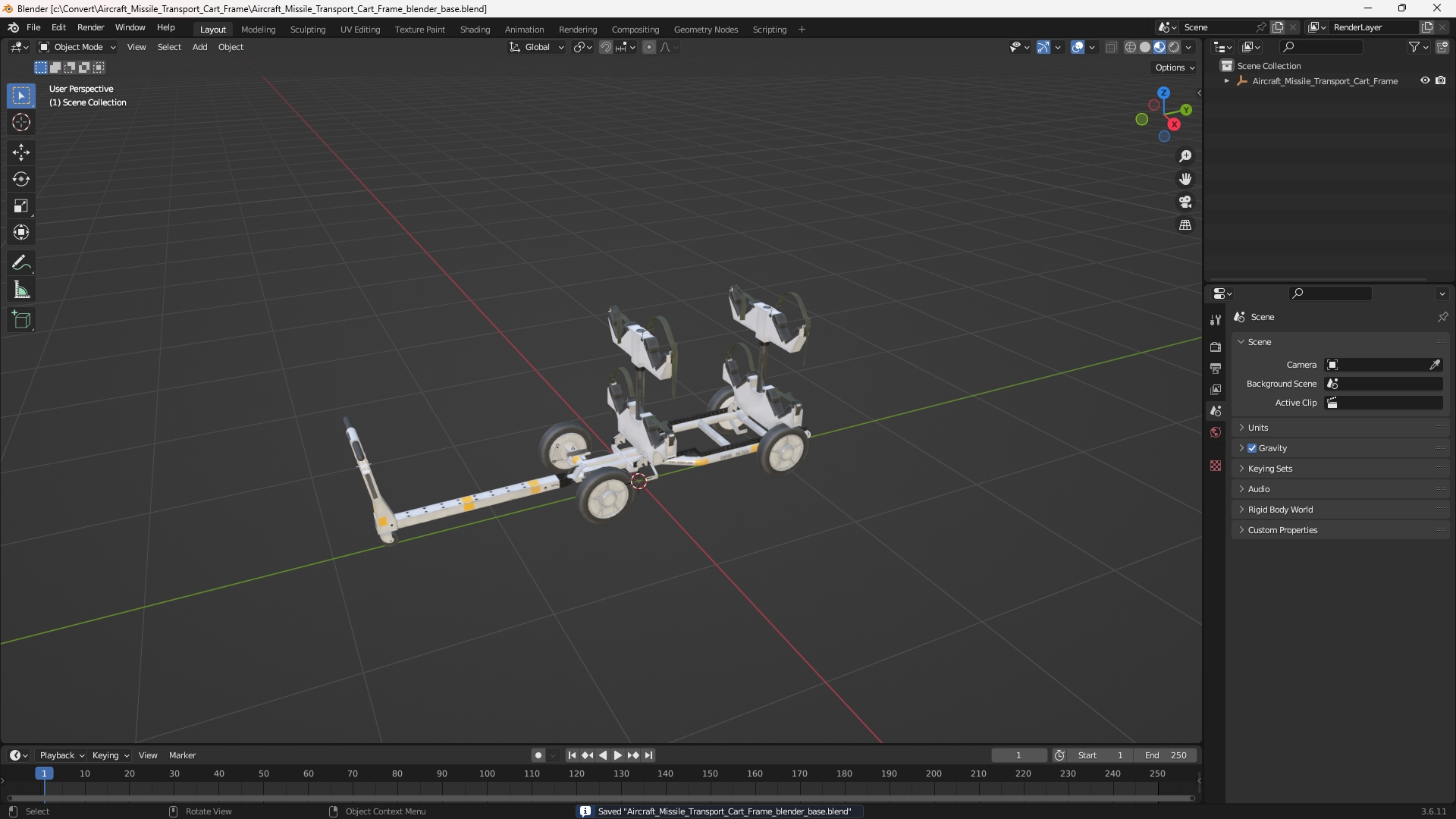 Aircraft Missile Transport Cart Frame - view 10