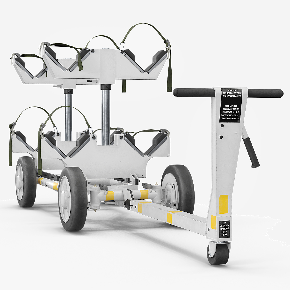 Aircraft Missile Transport Cart Frame 3D model preview