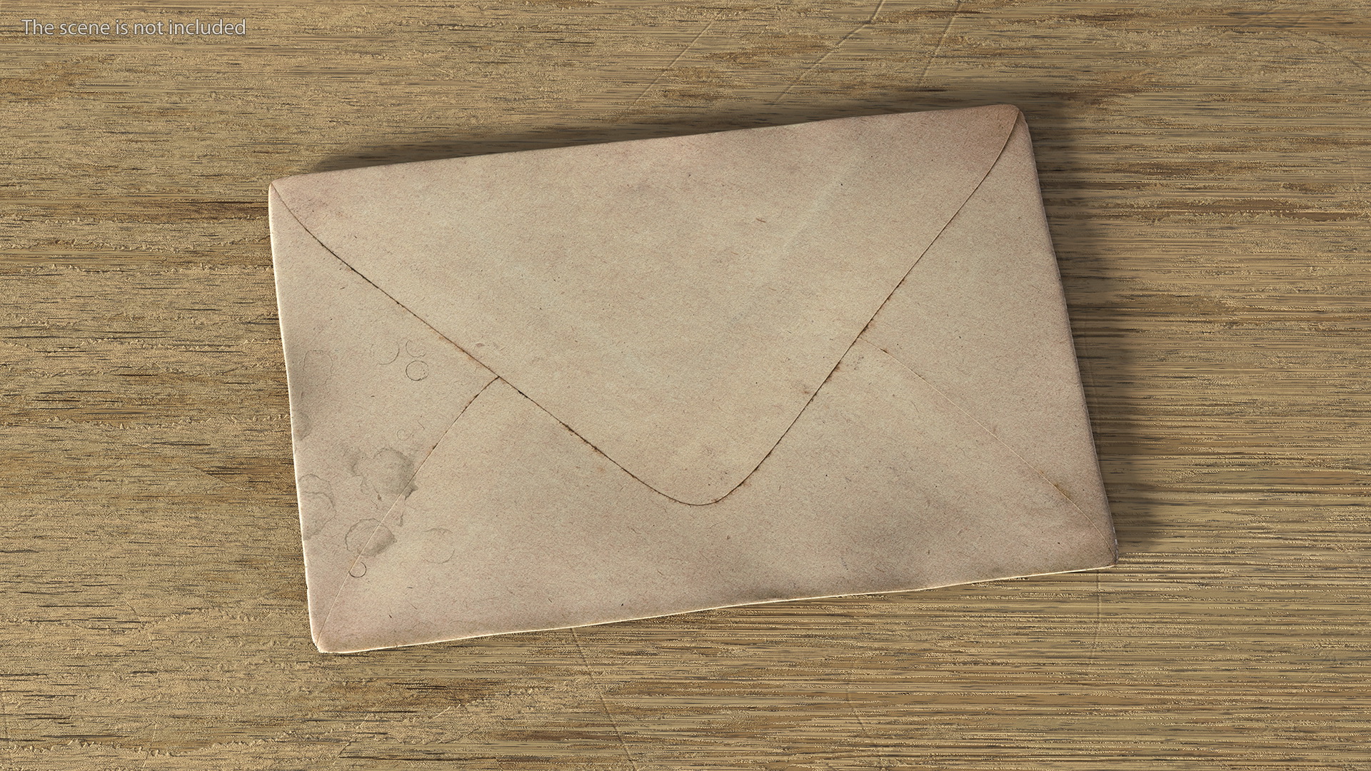3D Old Paper Letter One Stamp