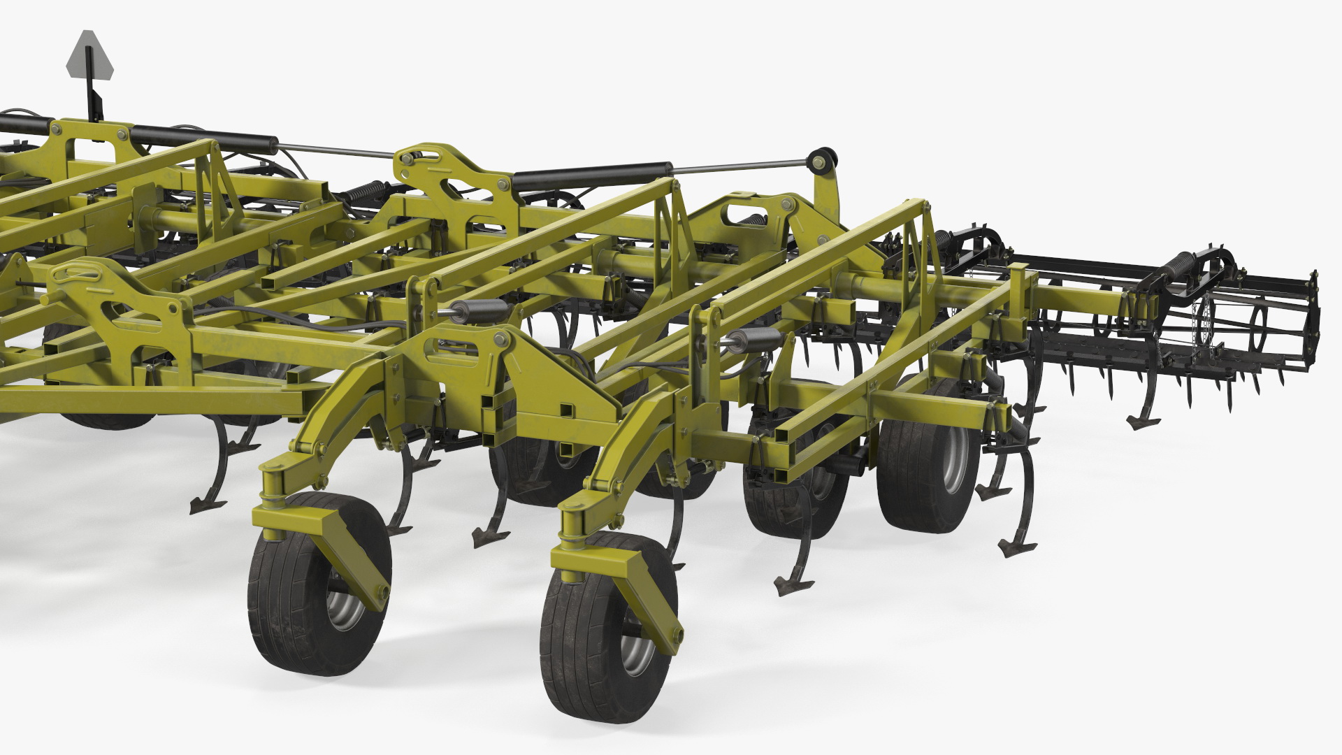 Vintage Tractor Ferguson 698 with Seedbed Cultivator 3D