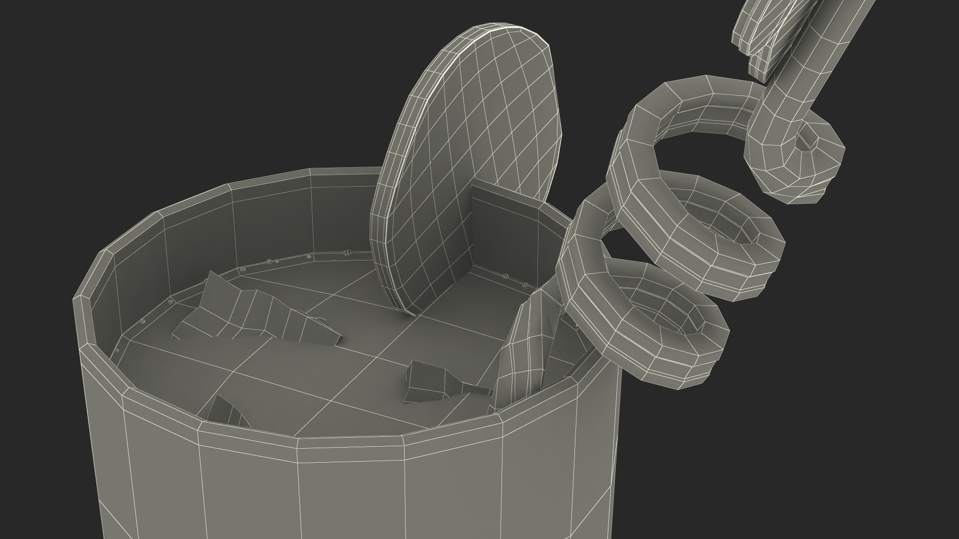 3D Lemonade with Fruit Plastic Straw model