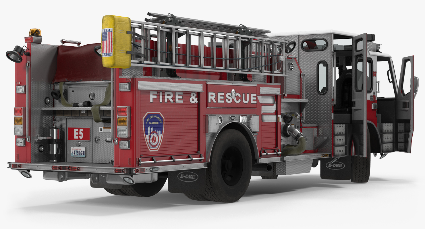 3D Eastside Fire Rescue E One Quest Pumper Rigged