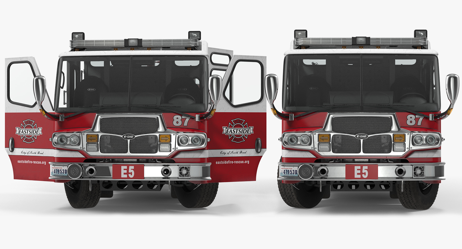 3D Eastside Fire Rescue E One Quest Pumper Rigged