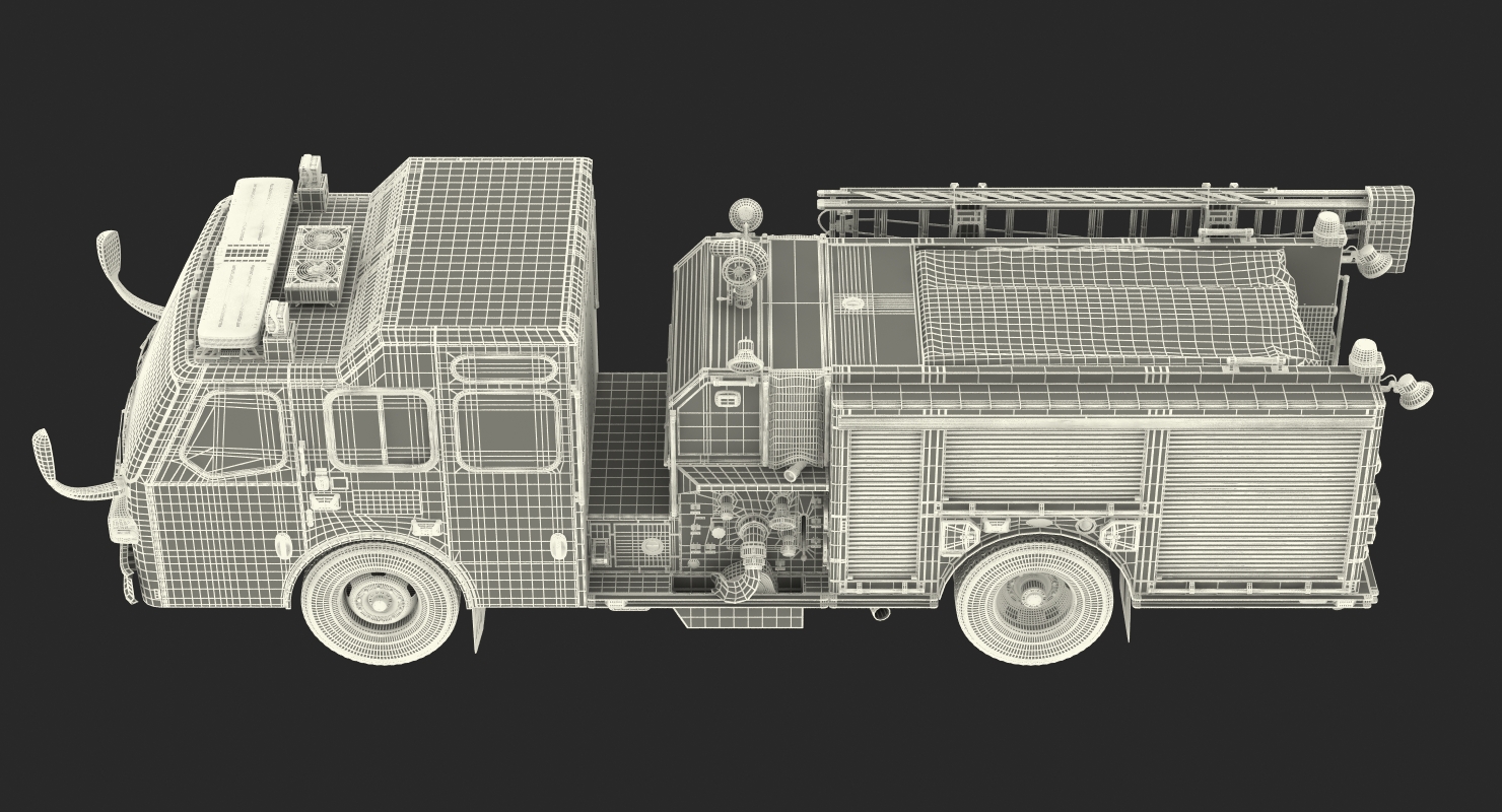 3D Eastside Fire Rescue E One Quest Pumper Rigged