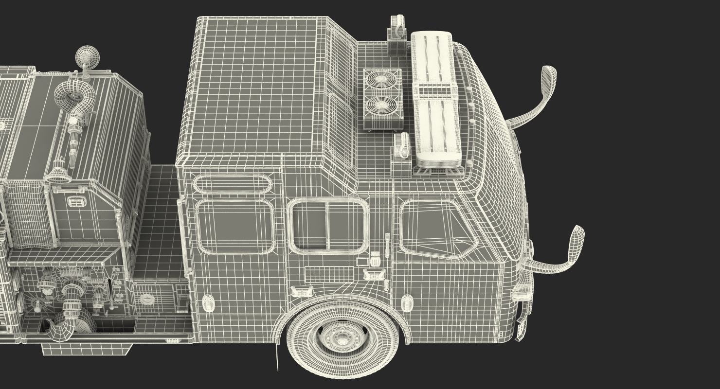 3D Eastside Fire Rescue E One Quest Pumper Rigged