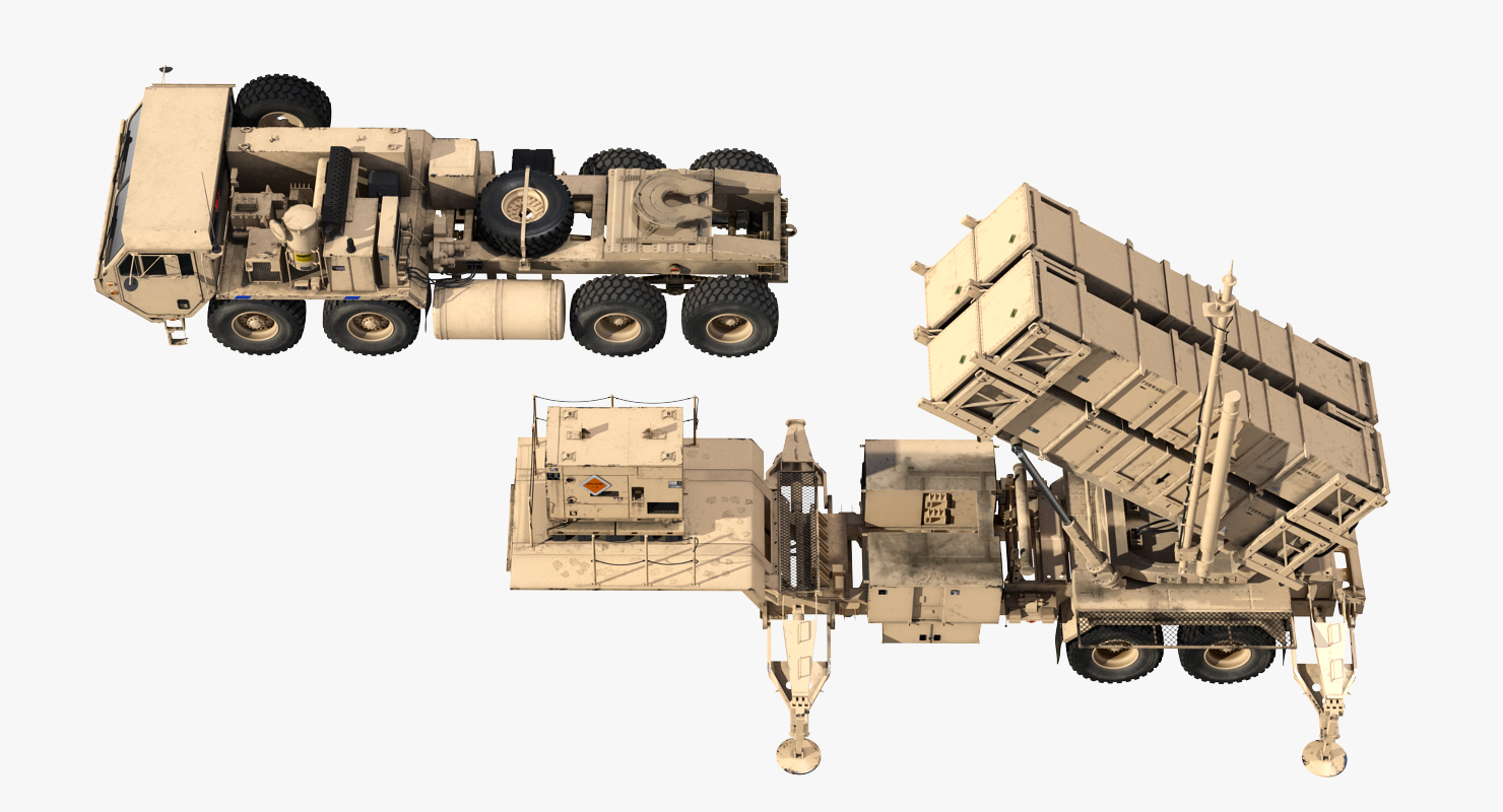 3D MIM 104 Patriot Surface to Air Missile SAM Battle Position Sand model