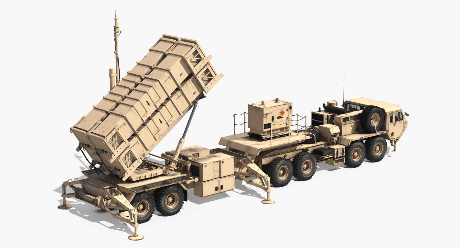 3D MIM 104 Patriot Surface to Air Missile SAM Battle Position Sand model