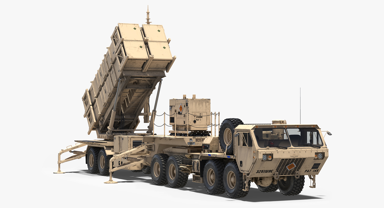 3D MIM 104 Patriot Surface to Air Missile SAM Battle Position Sand model