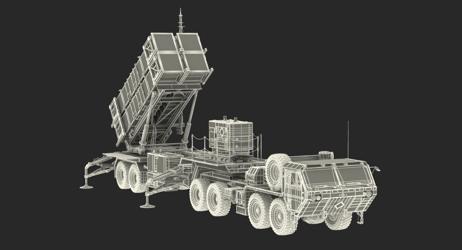 3D MIM 104 Patriot Surface to Air Missile SAM Battle Position Sand model