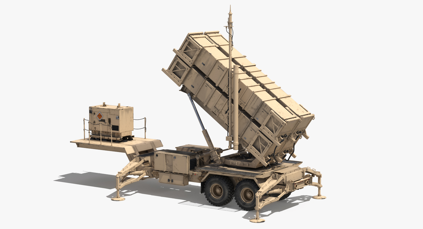 3D MIM 104 Patriot Surface to Air Missile SAM Battle Position Sand model