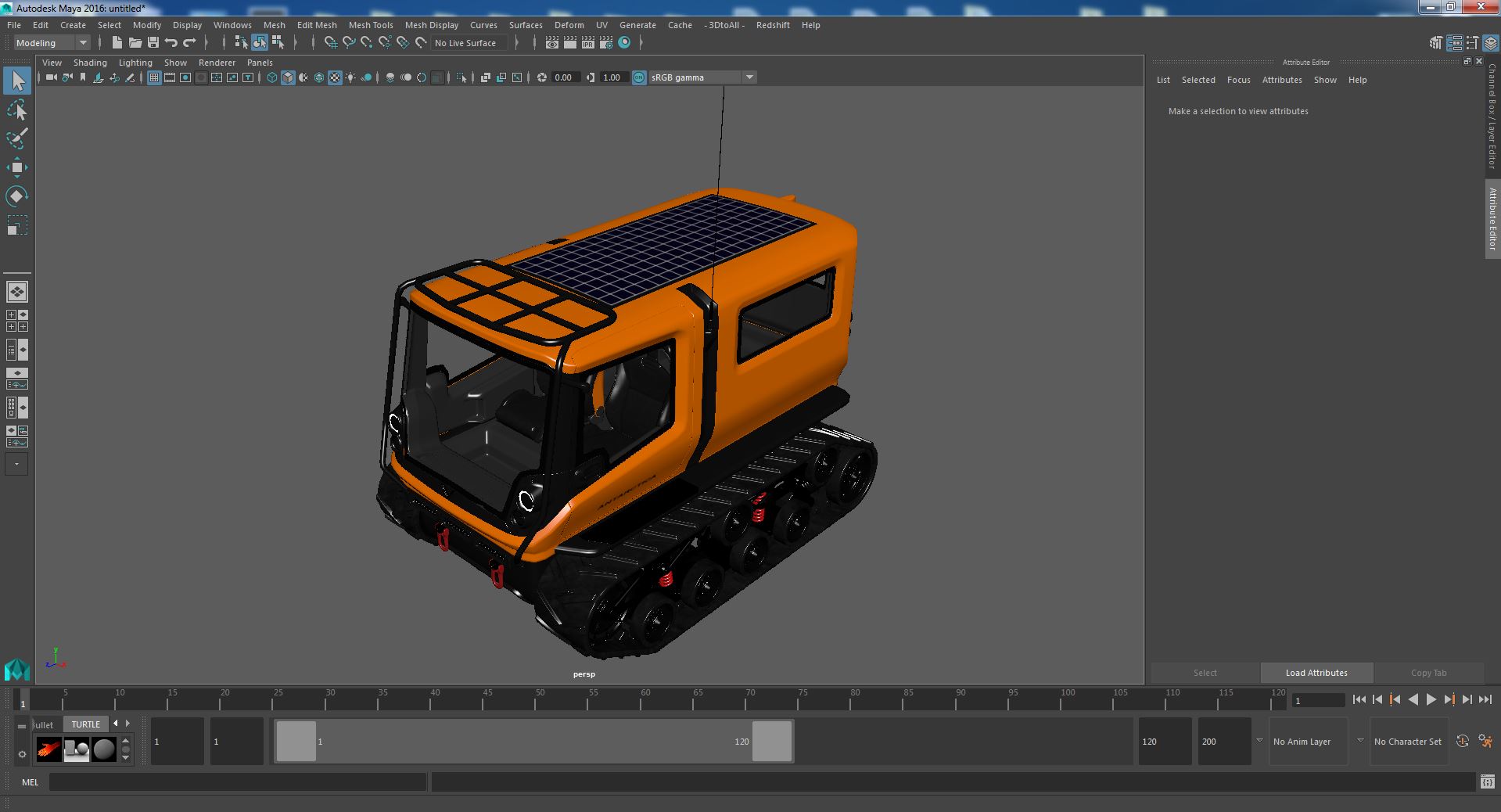 3D Electric Vehicle Venturi Antarctica Simple Interior