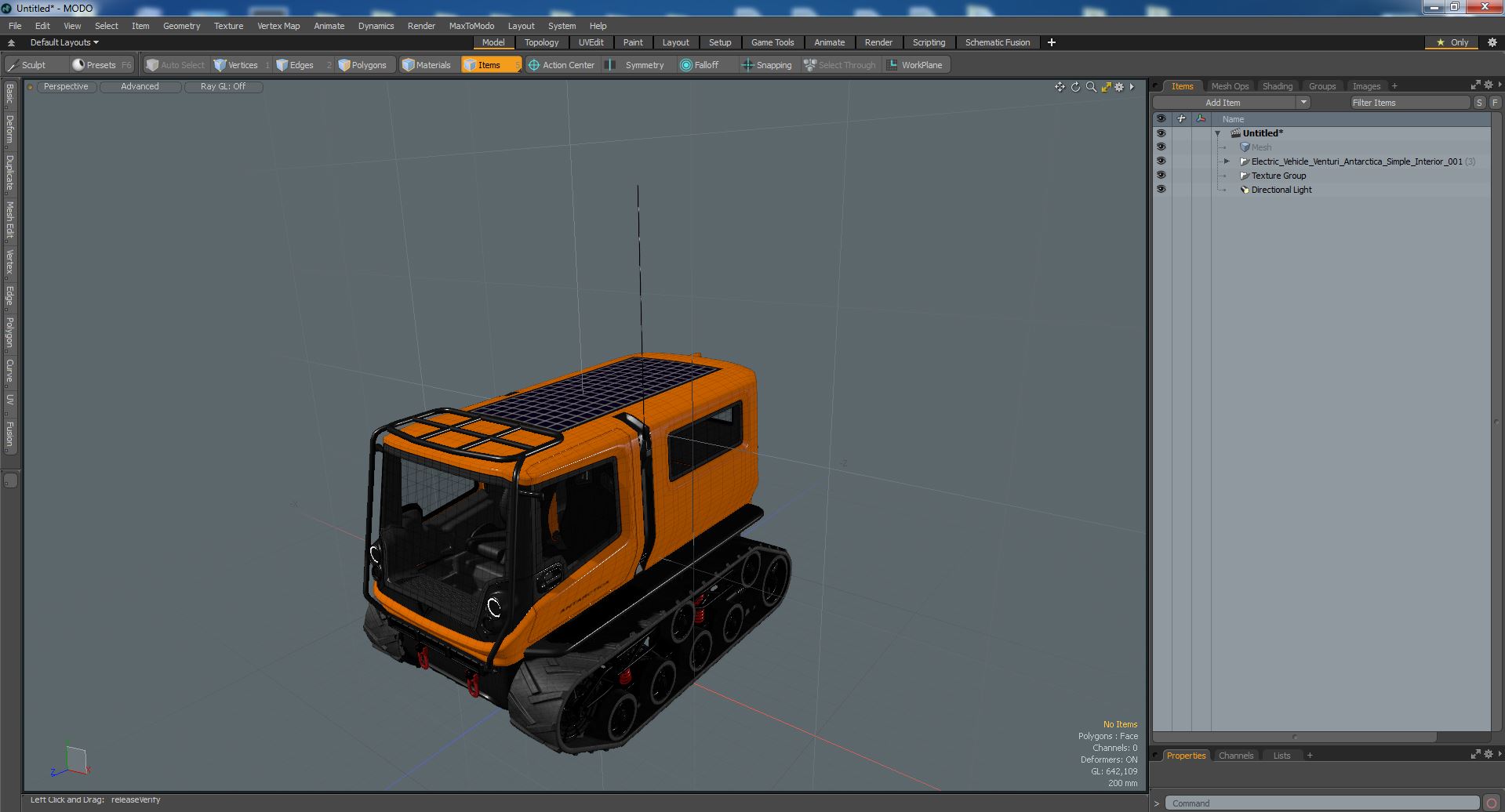 3D Electric Vehicle Venturi Antarctica Simple Interior