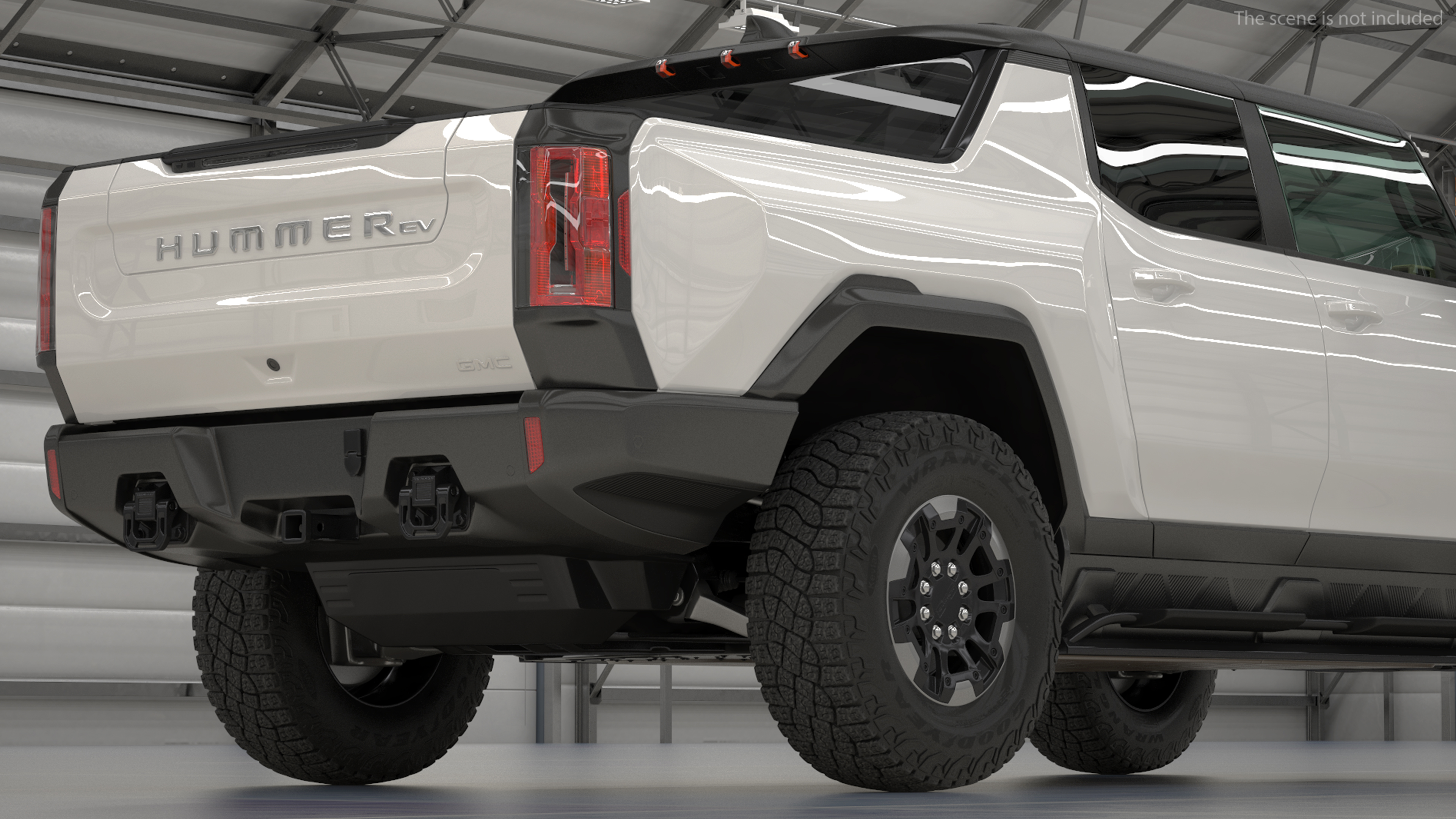 3D model GMC Hummer EV PICKUP Lights On