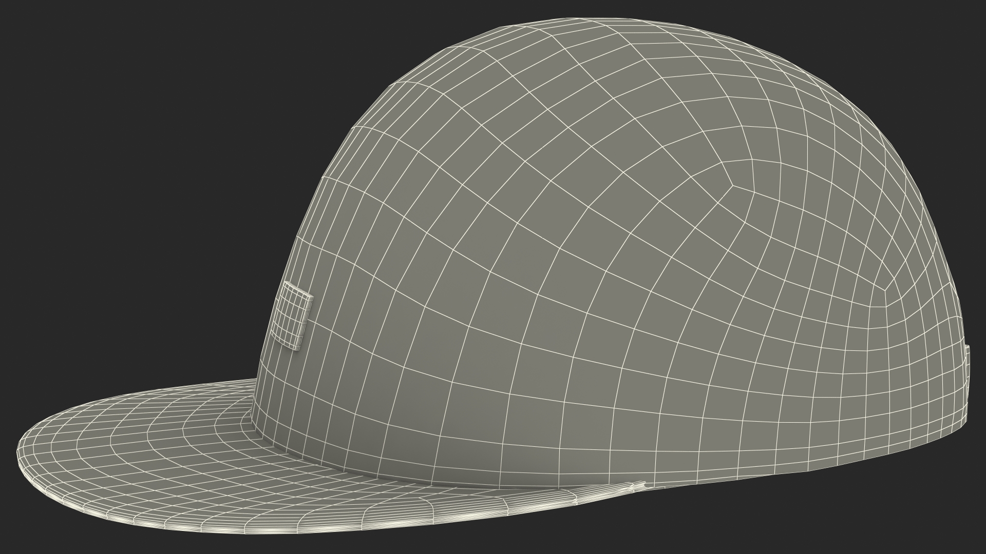 Plaid 5 Panel Hat 3D