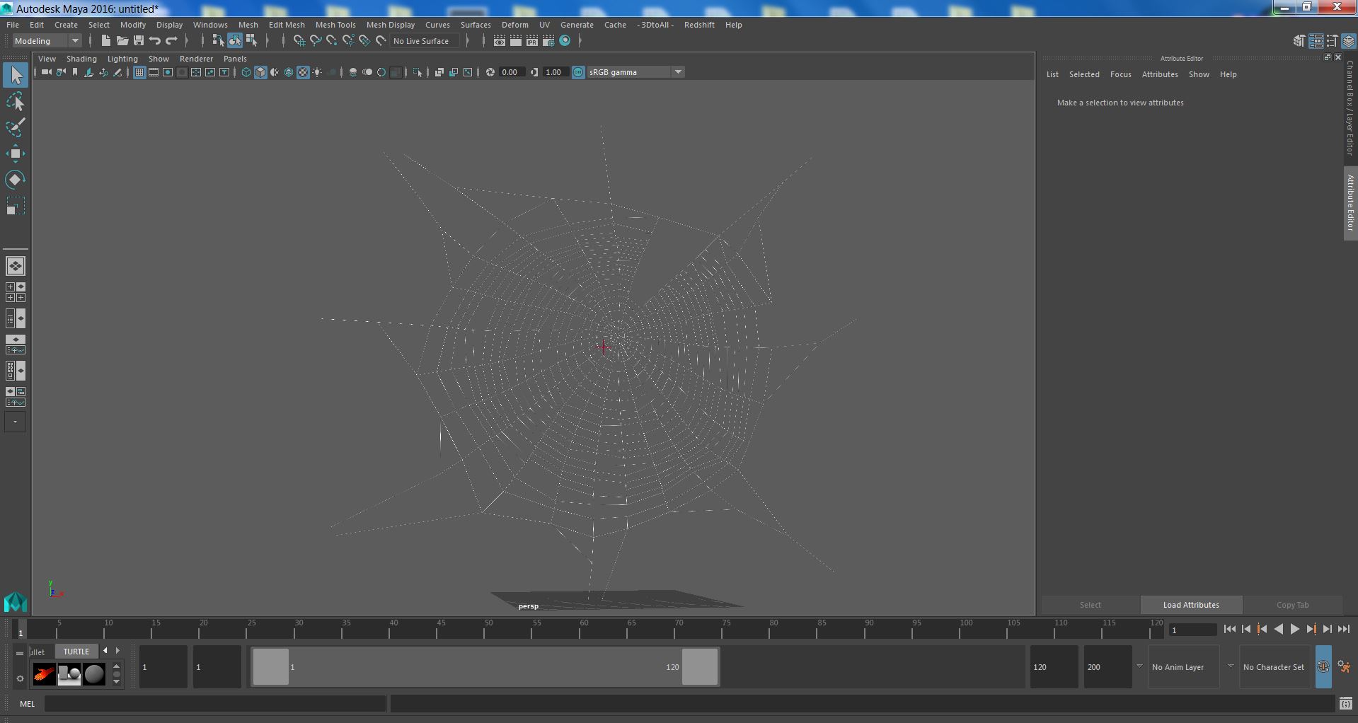 3D Spider Web in Circle Shape