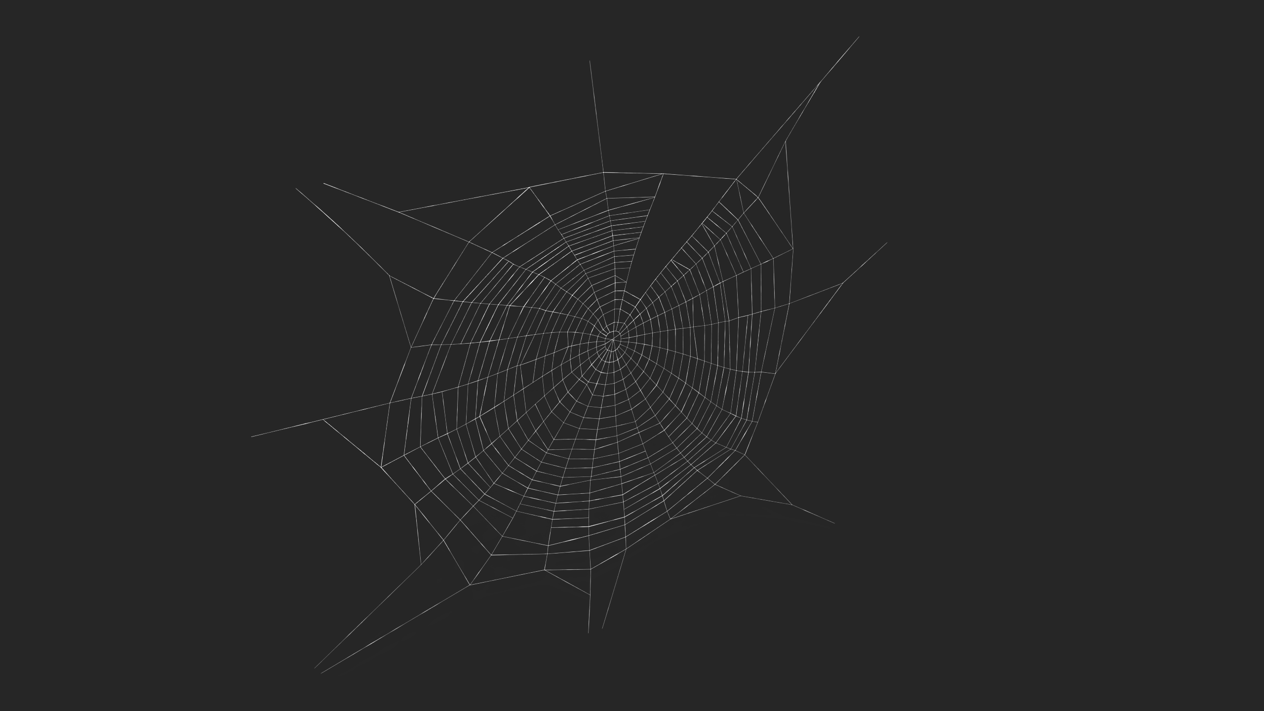 3D Spider Web in Circle Shape