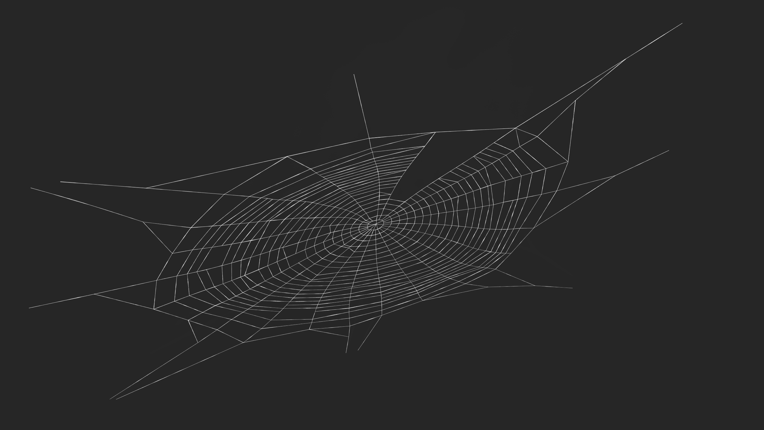 3D Spider Web in Circle Shape