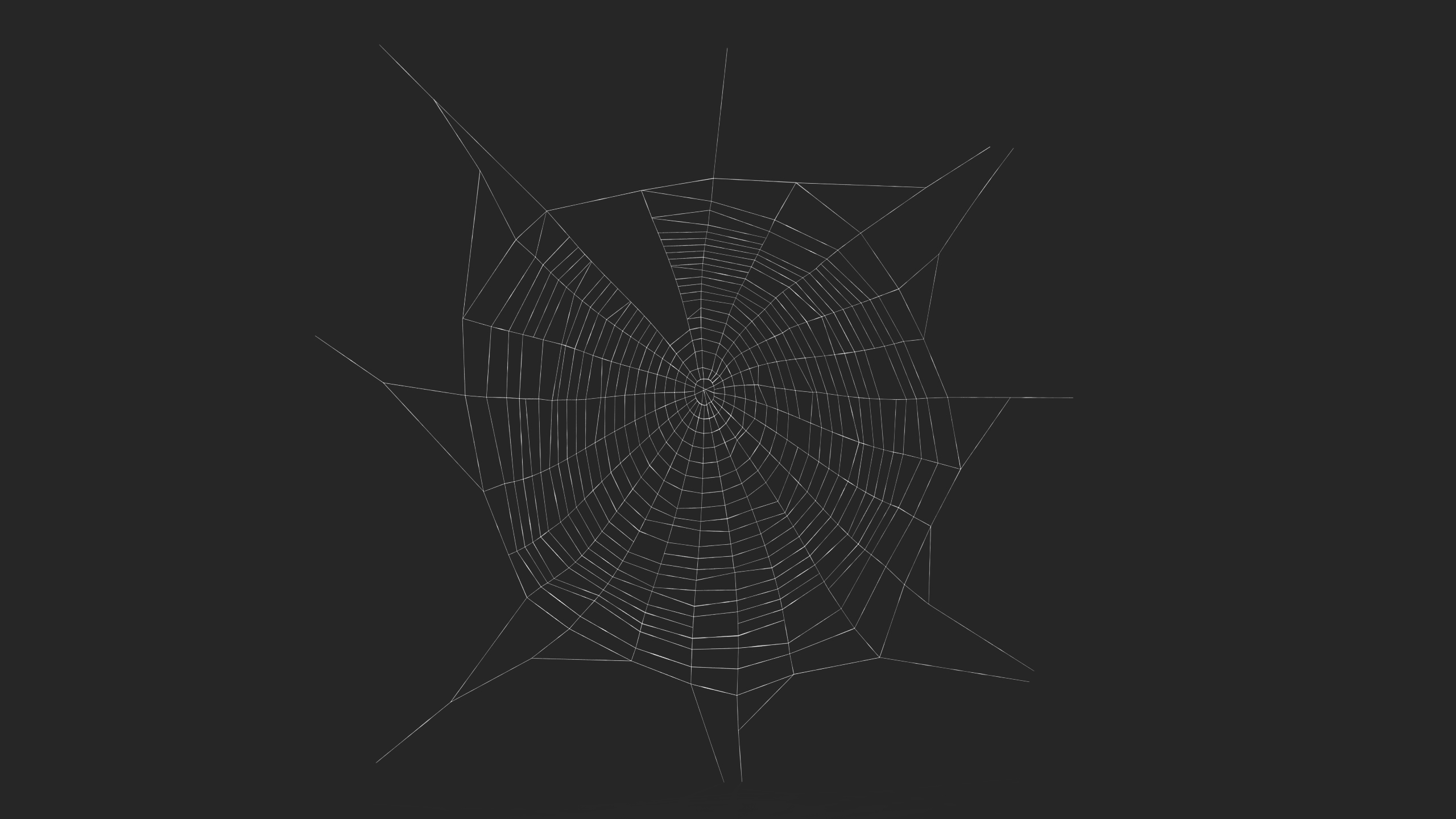 3D Spider Web in Circle Shape