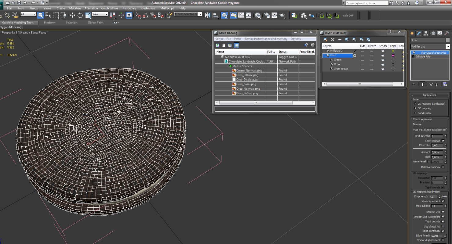 3D model Chocolate Sandwich Cookie