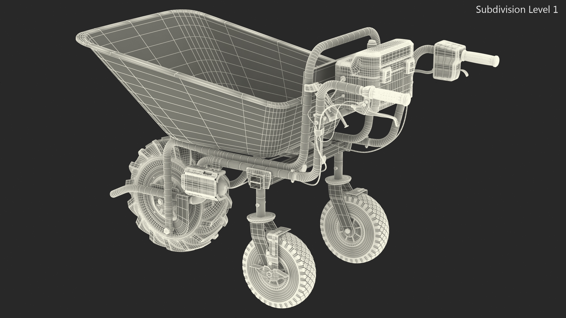 3D Makita DCU180ZB Brushless Electric Wheelbarrow with Bucket model