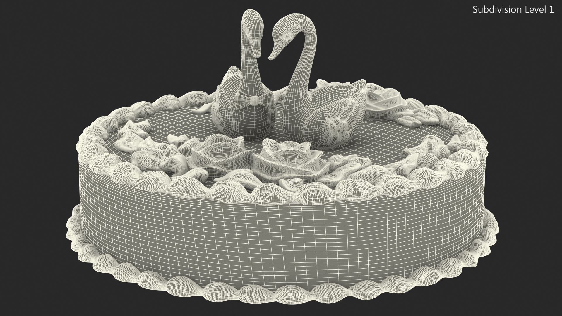 3D model Vanilla Wedding Cake