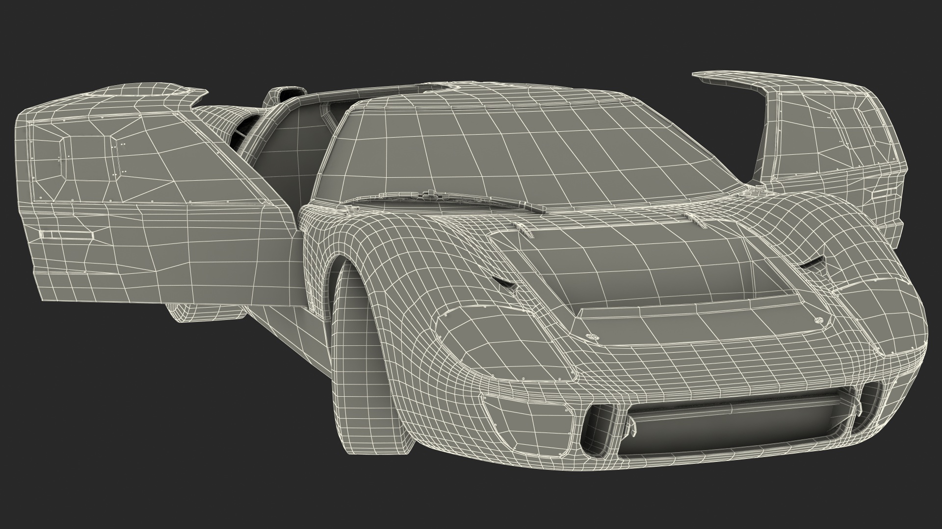 3D Ford GT40 Racing Car Red Rigged