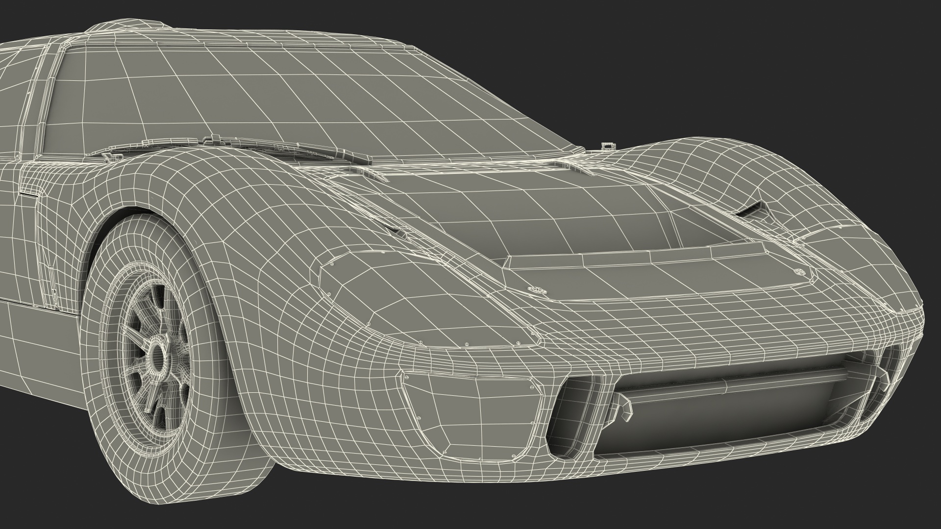 3D Ford GT40 Racing Car Red Rigged
