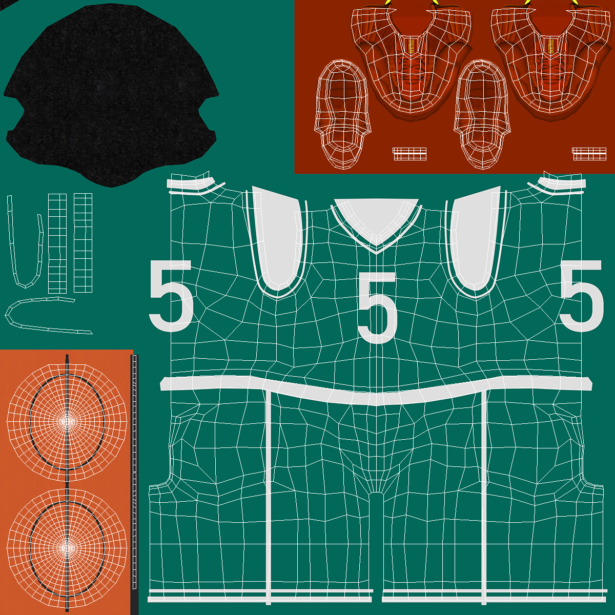 3D Basketball Uniform model